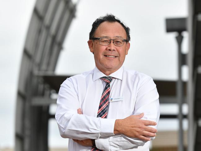 Principal Dr Paul Rijkenposes for a photograph at  Cardijn College, Noarlunga, Adelaide on Friday the 13th of March 2020. For A Matter of Principals stories . (AAP/ Keryn Stevens)