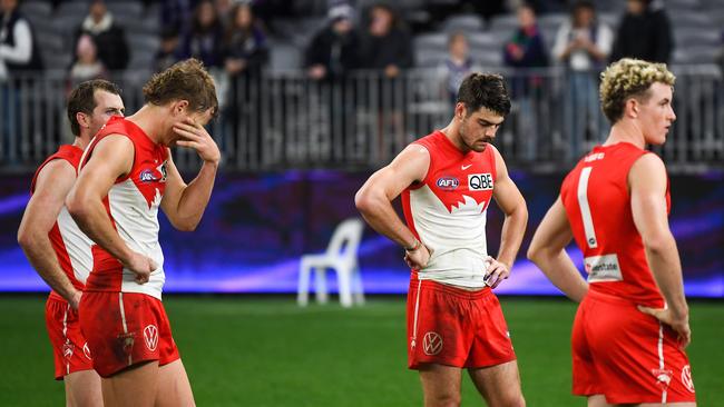 The Dockers edged the Swans out of a gripping contest. (Photo by Daniel Carson/AFL Photos via Getty Images)