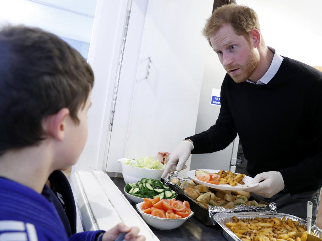 In the meantime, Prince Harry served lunch to less fortunate children during his visit to a Fit and Fed initiative.