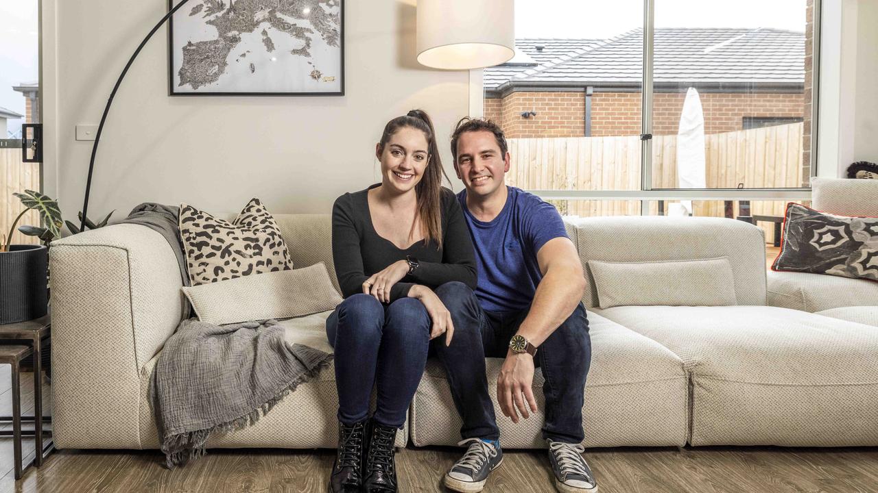 Scarlett Sykes and Ben Slater are renting in Melbourne while building a house as their second investment property. Picture: Wayne Taylor.