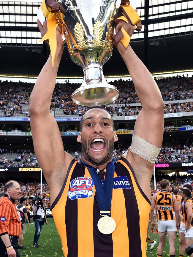 Josh Gibson won three premierships for his beloved Hawks.