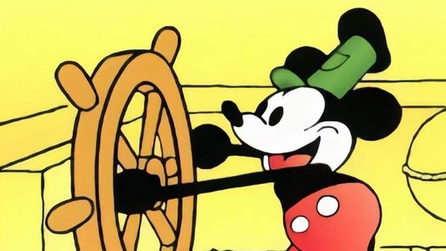 Mickey Mouse in 1928’s Steamboat Willie.