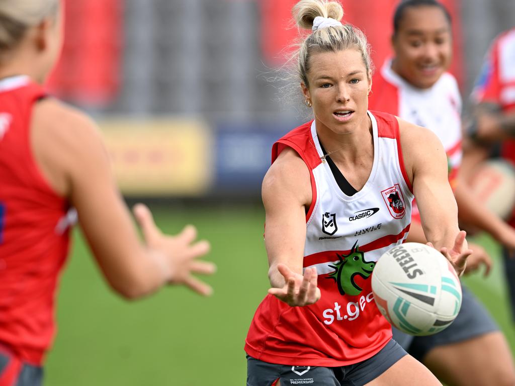 Tonegato was eager to learn from her teammates and coaches in her early Dragons’ training sessions. Picture: Bradley Kanaris/Getty Images