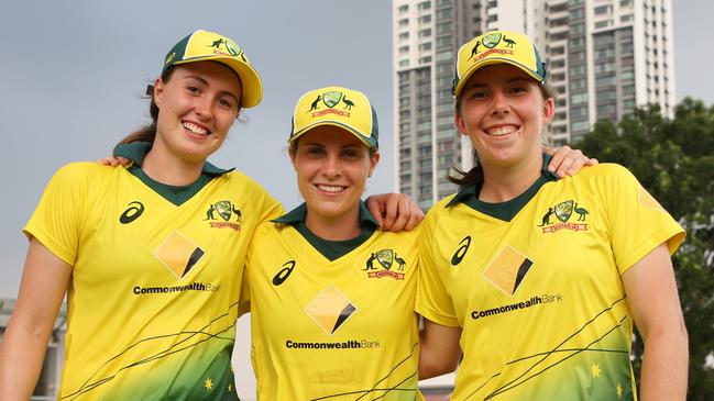 Housemates Tayla Vlaeminck, Sophie Molineux and Georgia Wareham.