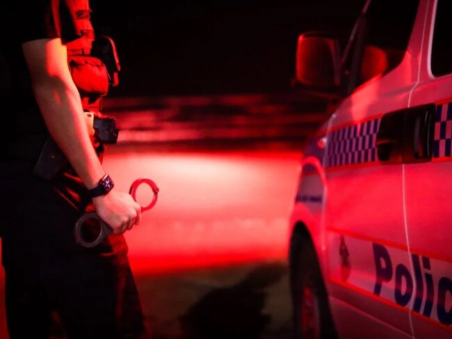 Police arrested and charged four people after they allegedly assaulted a man who confronted them about stolen property.