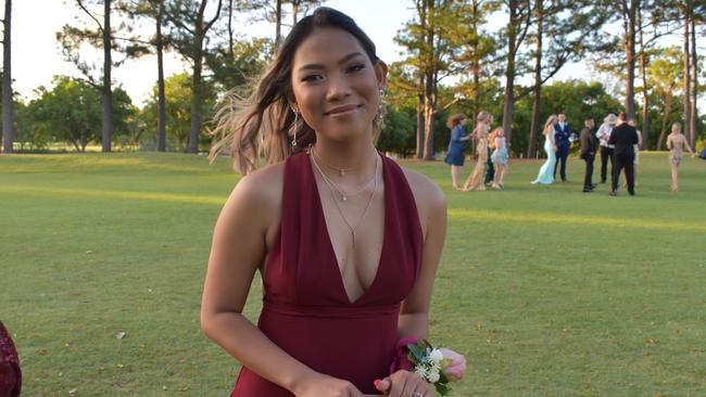 Letecia Abalde at the Pioneer State High School formal at the Mackay Golf Course on Friday November 20. Picture: Zizi Averill