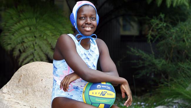 Victoria Belando Nicholson during the Australian water polo youth championships at the Sleeman sports complex in Brisbane. Picture: Tertius Pickard