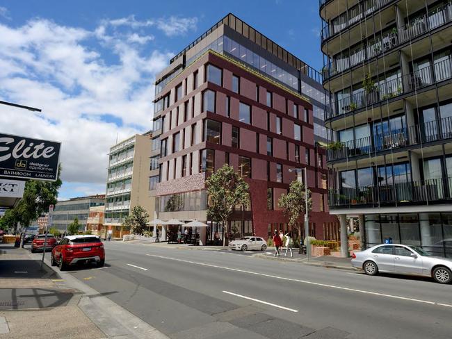 Artist impressions for an office development at 116 Bathurst Street and 25 Watchorn Street, Hobart. Image: Fender Katsalidis for DarkLab.