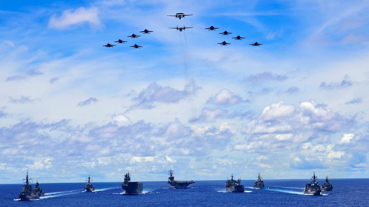 Aussie ships on a recent expedition with Japanese and US forces.