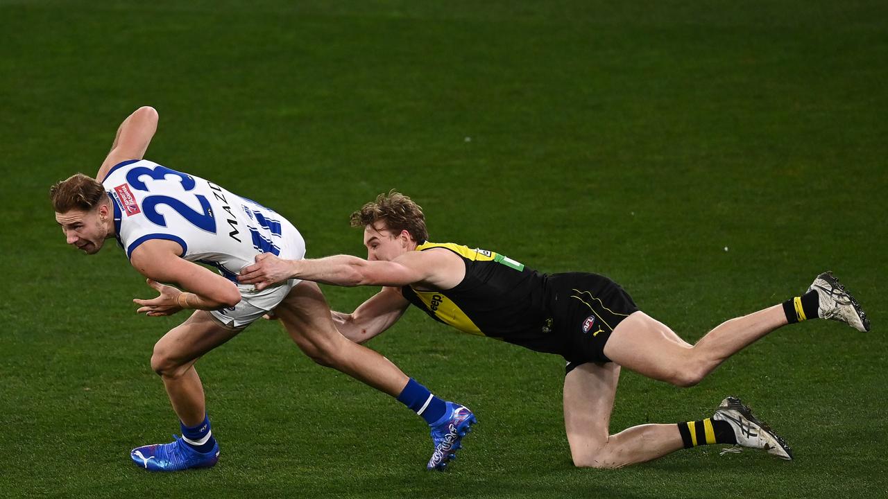 Tom Lynch had a quiet outing against the Roos. Picture: Quinn Rooney/Getty Images