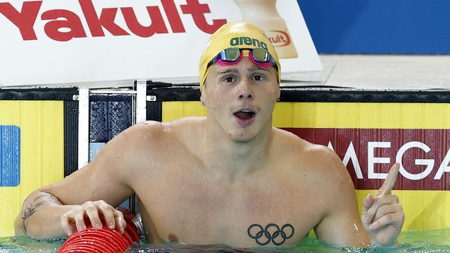 Isaac Cooper was the fastest qualifier for the 50m backstroke final. Picture: Daniel Pockett/Getty Images