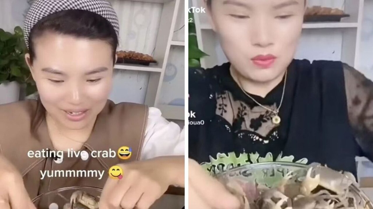 Woman’s live crab feast sparks outrage