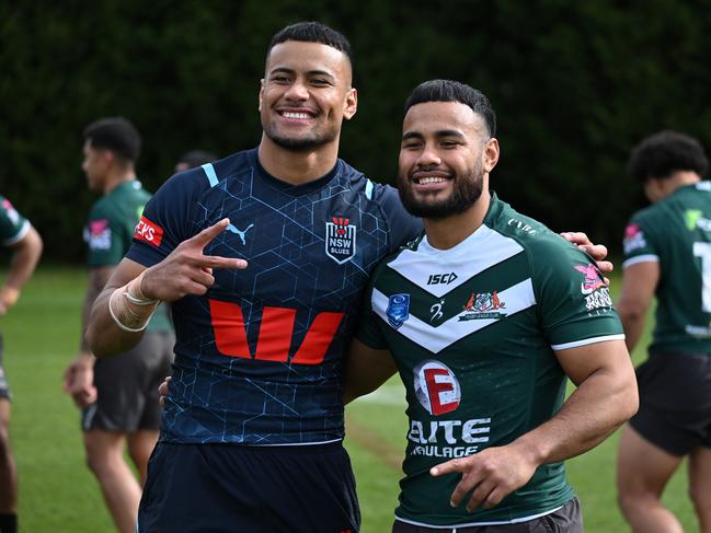 Stephen and brother Christian Crichton at a NSW opposed session. Picture: NRL Photos/Grant Trouville