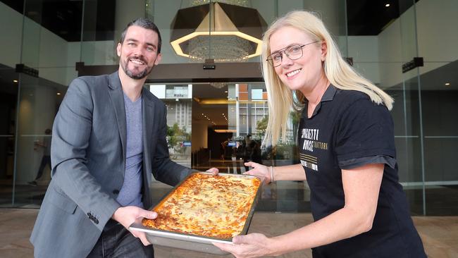 Dominic Rose, the GM of Rydges, with Claire Parviz