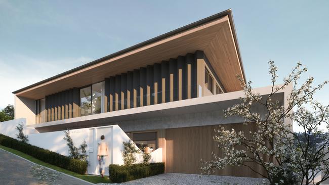 A render of the sustainable Brisbane home ‘Vanquish’ in Auchenflower.