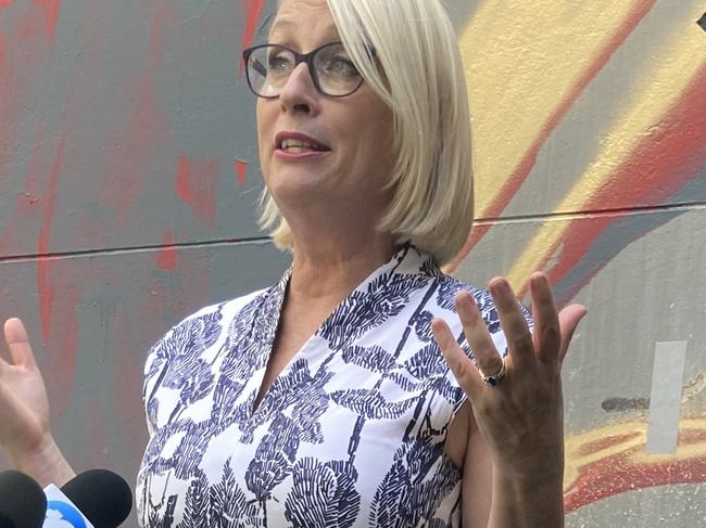 The state government and Melbourne City Council are hiring 160 jobseekers to work and support the reopening of city businses as laneways are revitalised, Melbourne Lord Mayor Sally Capp. Picture: Grace McKinnon