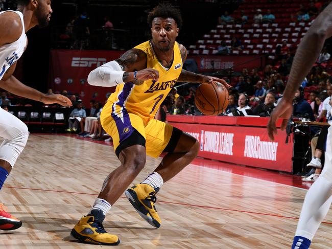 Caroline spent time with the LA Lakers during the 2019 NBA Summer League. Picture: NBAE/Getty Images