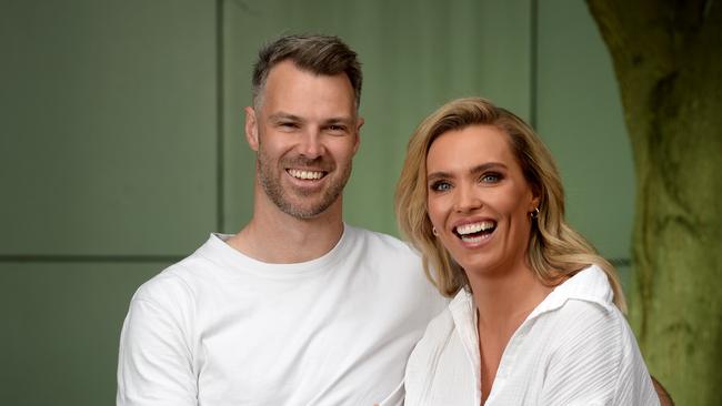 Channel 7’s Abbey Holmes and fiance Keegan Brooksby are getting married in November. Picture: Andrew Henshaw