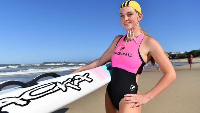 Star nipper Eliza Parish is looking forward to the Queensland Youth Surf Life Saving Championships. Picture: Patrick Woods.