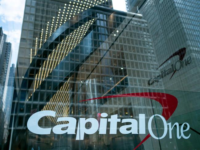 The Capital One Bank Headquarters is pictured on  July 30, 2019 in New York City. - A hacker accessed more than 100 million credit card applications with US financial heavyweight Capital One, the firm said on July 29, 2019, in one of the biggest data thefts to hit a financial services company. FBI agents arrested Paige Thompson, 33, a former Seattle technology company software engineer, after she boasted about the data theft on the information sharing site GitHub, authorities said. (Photo by Johannes EISELE / AFP)