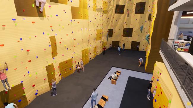 The new Woodward Sydney facility would include rock climbing. Picture: Woodward