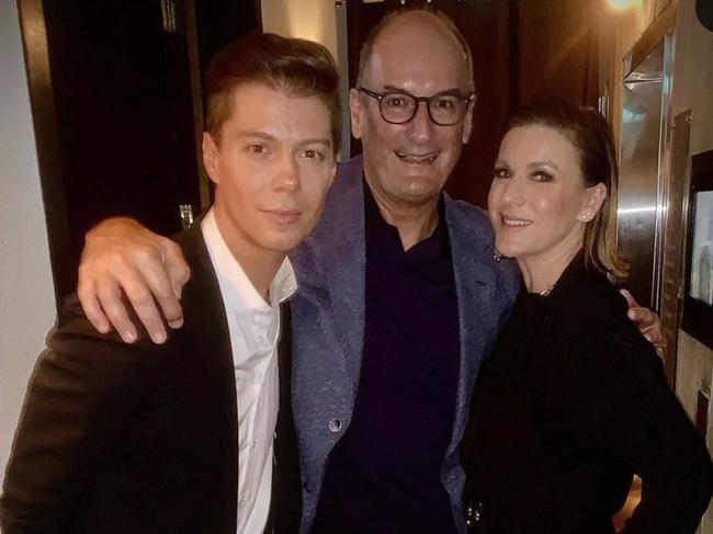 Michael Pell, David Koch and Kylie Gillies at Pell’s farewell party. Picture: Instagram