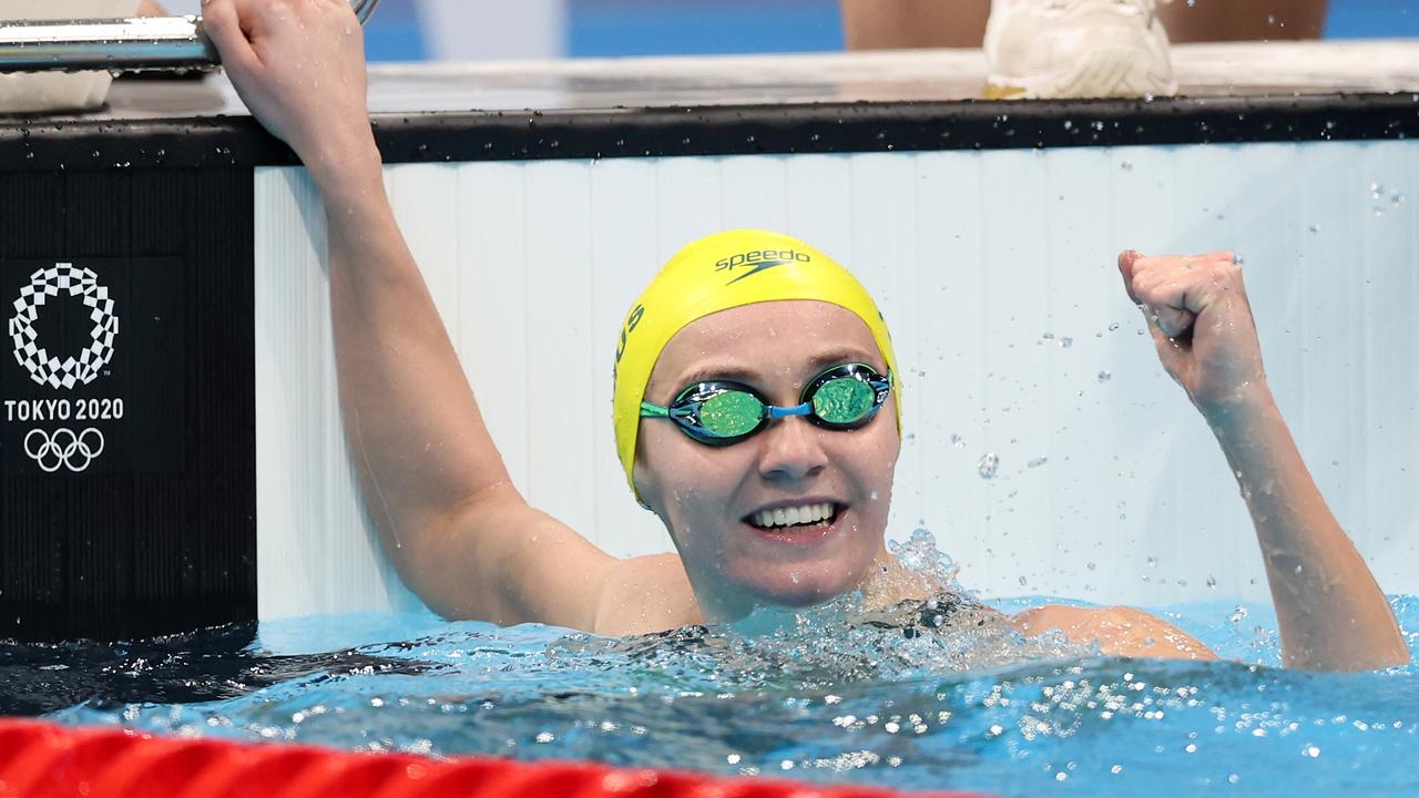 Ariarne Titmus won two gold medals at Tokyo in the 200m and 400m freestyle. Picture: Tom Pennington/Getty Images