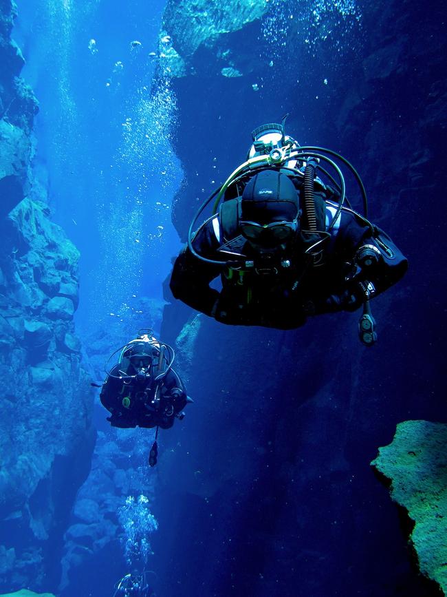 Iceland Dive, Silfra Fissure, Thingvellir National Park, Iceland. Picture: Dive. I. S