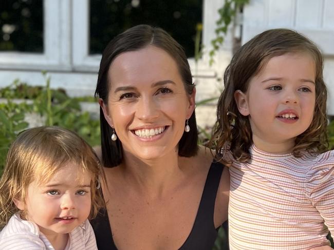 Sydney mum of two Molly Penhall  was able to go to the park with her kids, swim laps and do workouts and she quickly returned to work as a dentist after using a new treatment regime for triple negative breast cancer. Supplied