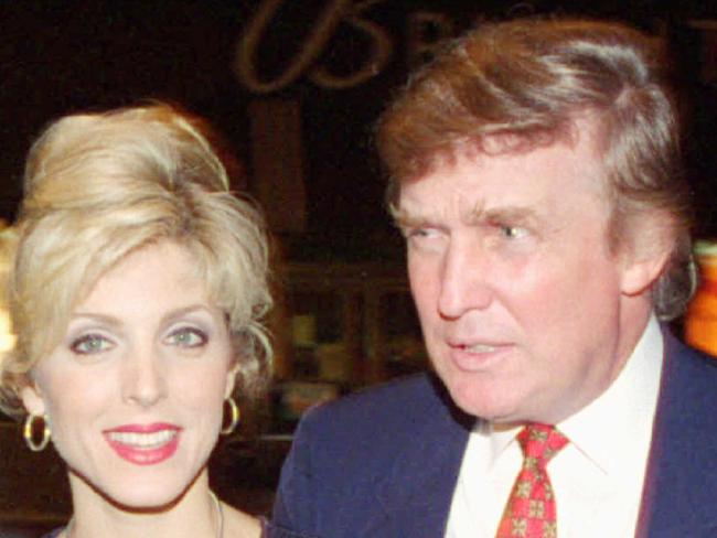 USA billionaire property developer businessman Donald Trump with second wife Marla Maples in 1994. Picture: Supplied