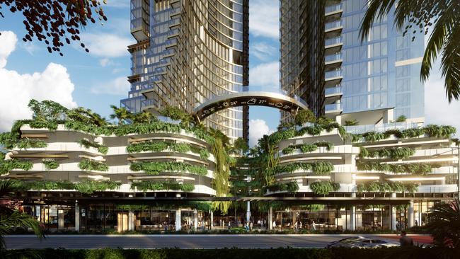 Artist impression of the Orion Towers proposed for Surfers Paradise