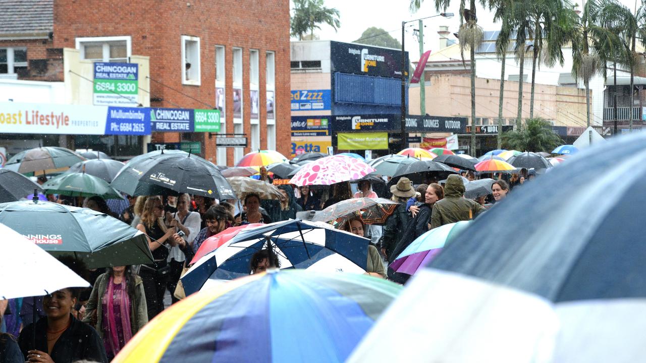 The March 4 Justice event in Mullumbimby on Monday, March 15, 2021. Picture: Liana Boss