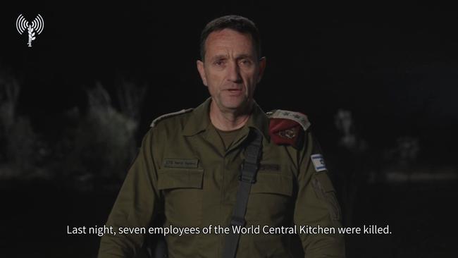 Herzi Halevi, leader of Israel’s Southern Command, said the strike “should not have happened.” Picture: Israel Defence Forces