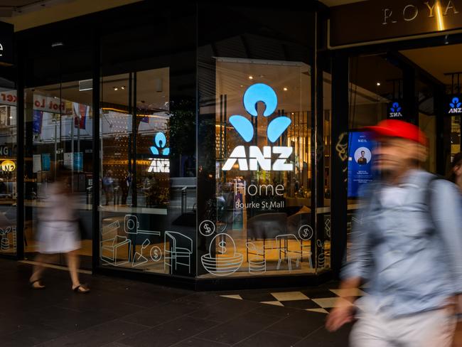 MELBOURNE, AUSTRALIA - MAY 03: People are seen walking past an ANZ Home loan branch on May 03, 2022 in Melbourne, Australia. The Reserve Bank of Australia has today lifted the official interest rate to 0.35 per cent following a meeting today. The rise is the first interest rate increase since November 2010. (Photo by Asanka Ratnayake/Getty Images)