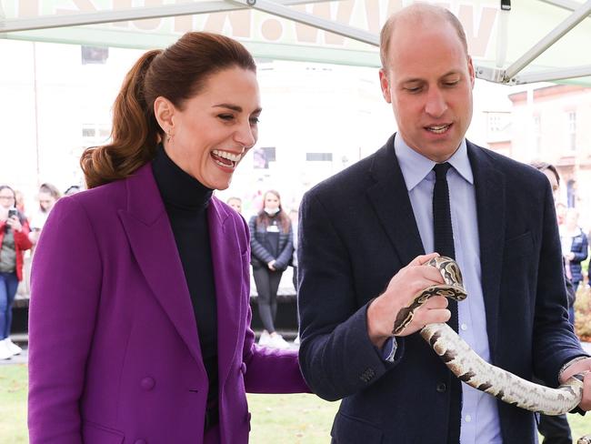 The royal couple meet a friend in Northern Ireland. Picture: Getty Images