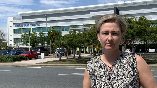 Whitsunday MP Amanda Camm at Mackay Base Hospital on September 28, 2022. Picture: Duncan Evans