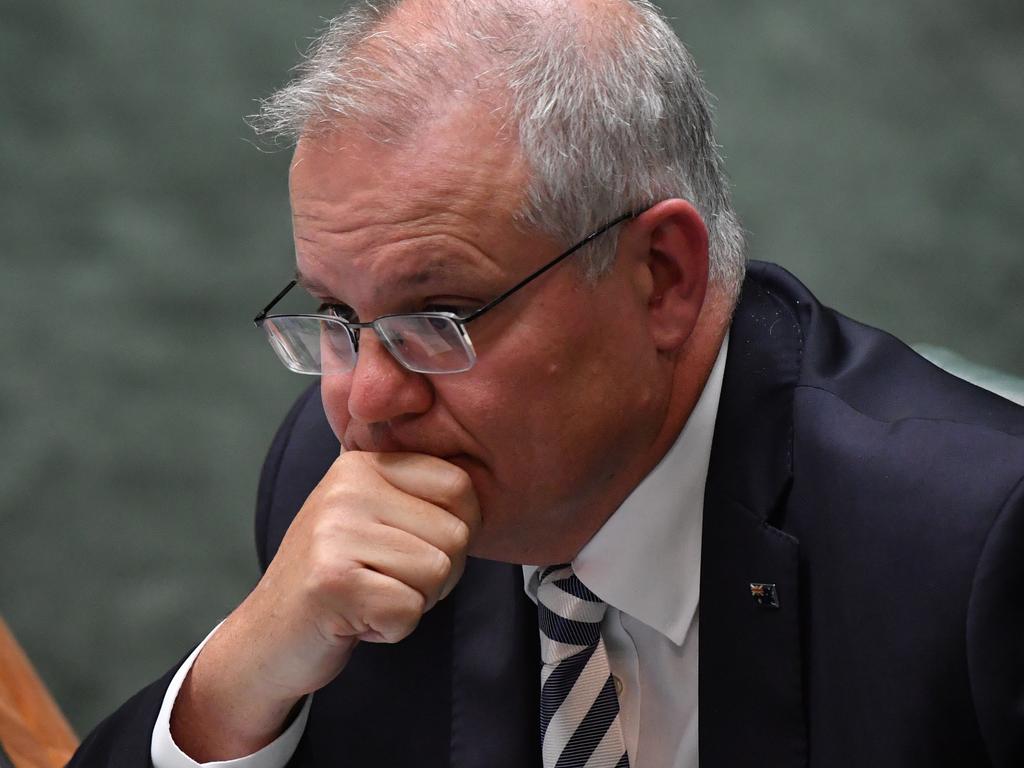 Former Prime Minister Scott Morrison reacts during Question Time. Picture: Sam Mooy/Getty Images