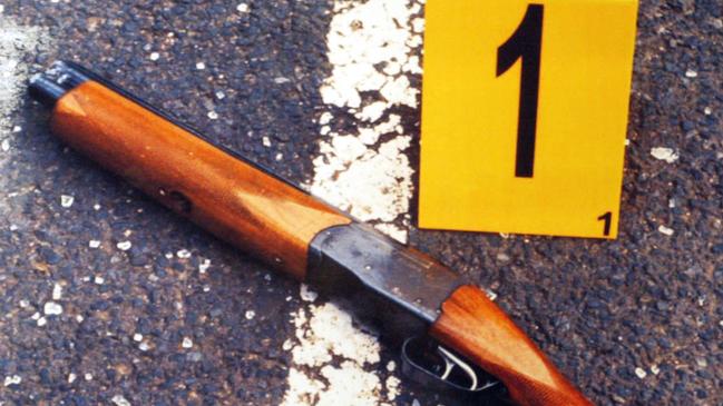 The sawn-off shotgun used to kill Jason Moran and Pasquale Barbaro was dropped alongside the victims’ van.