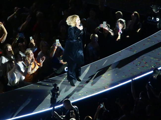 Adele in concert Brisbane, at the Gabba. Picture: Steve Pohlner