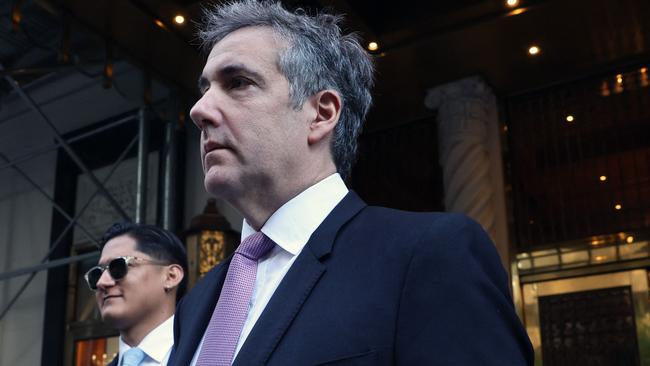 Michael Cohen, former personal lawyer to Donald Trump, leaves his apartment building on his way to Manhattan criminal court in New York on May 20, 2024. Picture: Spencer Platt / Getty Images via AFP