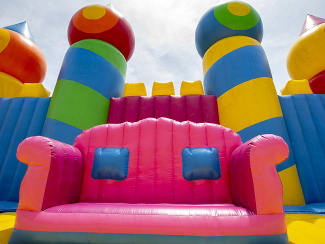 Principals and community group leaders hiring inflatable equipment and rides for end-of-year celebrations are being urged to conduct safety checks. Picture: Sarah Matray