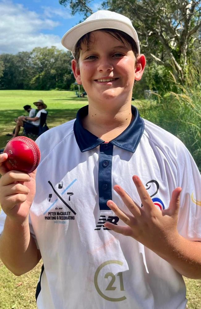 Maroochydore junior cricketer Heath Guild.