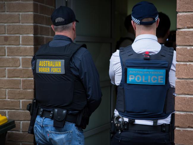 Australian Border Force and Australian Federal Police make arrests.