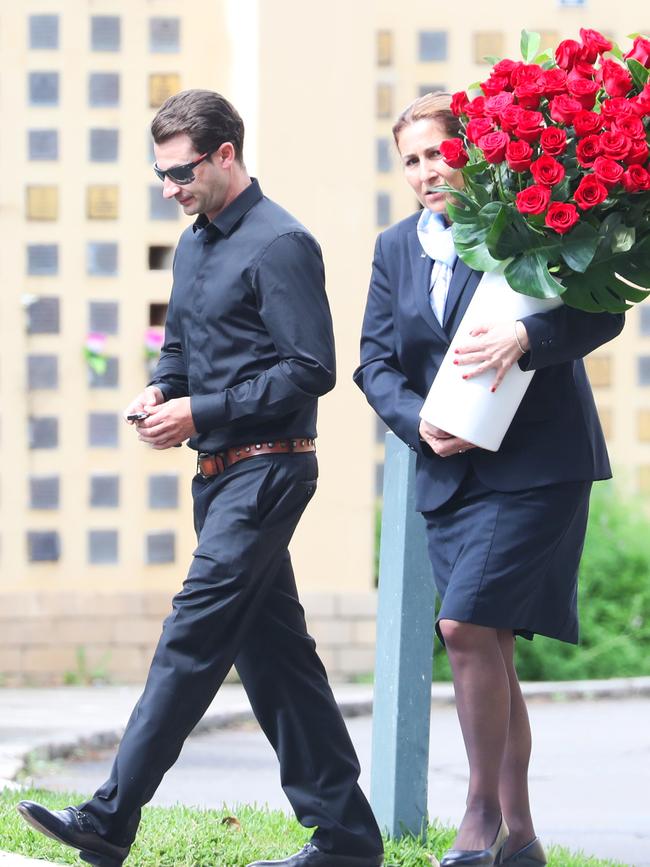 Anthony Koletti at the memorial for missing businesswoman Melissa Caddick. Picture John Grainger