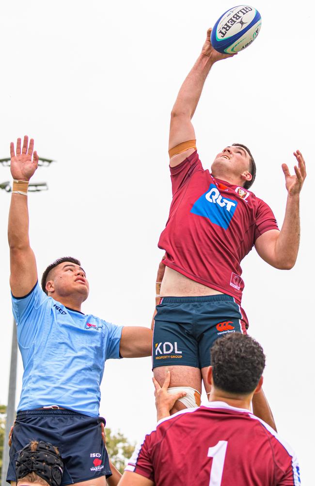 Jack Calleja. Super Rugby Under-16 action between the Queensland Reds and New South Wales Waratahs. Picture courtesy of James Auclair.