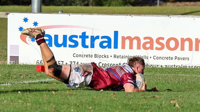 Zane Doolan crashing over. Picture: D Wigley