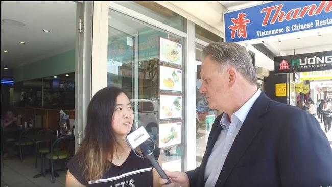 Mark Latham on the streets of Cabramatta.