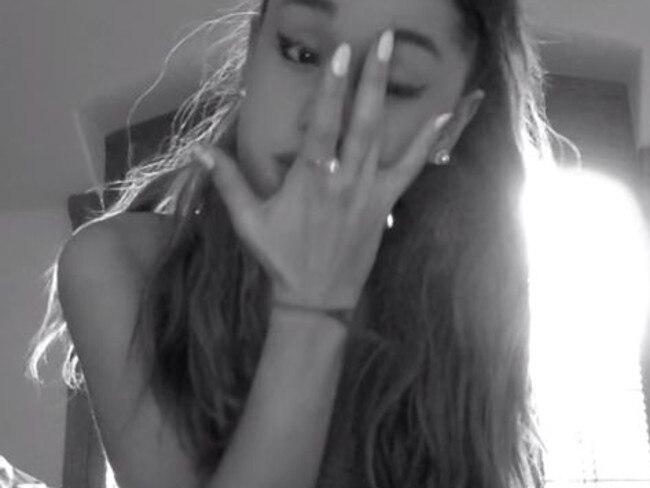 Real or crocodile tears? ... Ariana Grande has upset many of other fans. Picture: YouTube