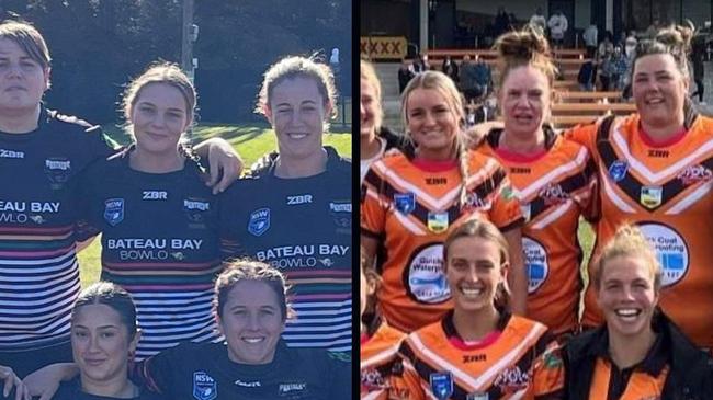 The Berkeley Vale and The Entrance women's tackle rugby league teams, playing in the 2023 Central Coast Rugby League competition. Picture: supplied