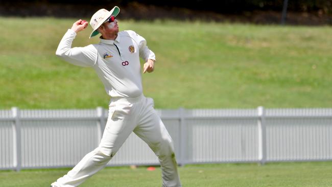 Cricket action between UQ v Redlands Saturday December 17, 2022. Picture: John Gass